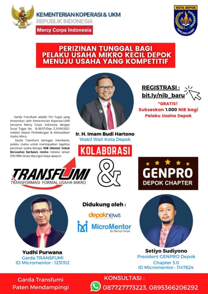 
					Genpro Dukung 1.000 NIB Bagi UMKM di Depok