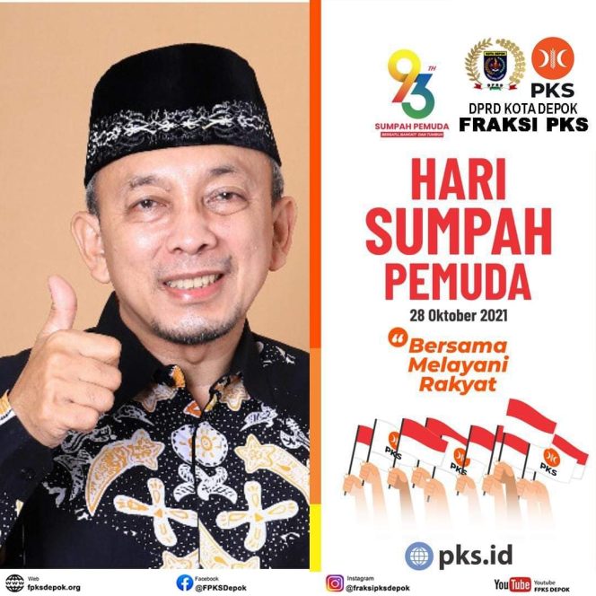 
					Ucapkan Selamat Hari Sumpah Pemuda, Aleg PKS Depok Hafid Nasir Ajak Masyarakat  Berikan Prestasi Terbaik Untuk Indonesia