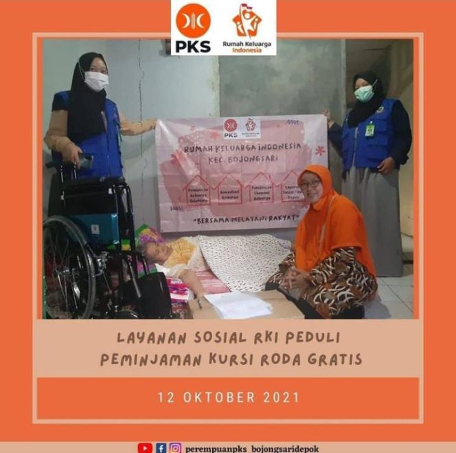 
					RKI Bersama PKS Bojongsari Sukses Adakan Beberapa Kegiatan Pelayanan Masyarakat, Salah Satunya Peminjaman Kursi Roda Gratis