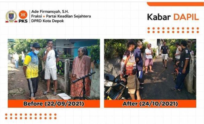 
					Aleg PKS Depok Ade Firmansyah Kunjungi Pekerjaan Peningkatan Jalan di Kampung Cilangkap RW 004 Tapos