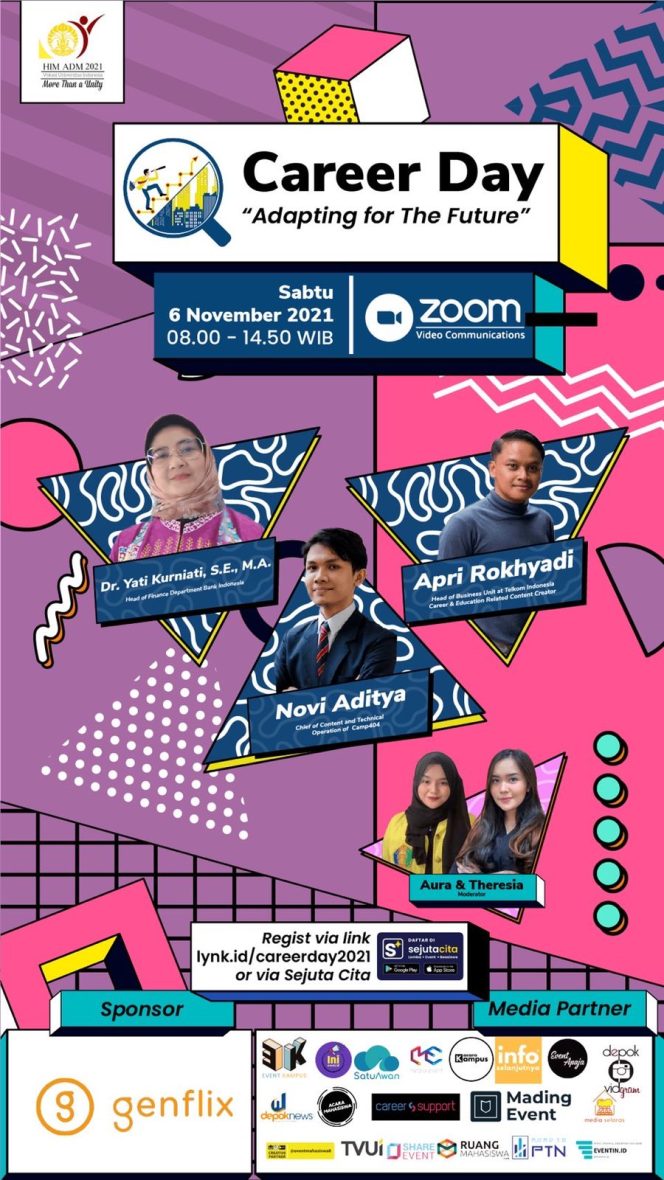 
					Ikuti Career Day 2021, Webinar Bertajuk Pengembangan Karier Bersama HIMADM UI