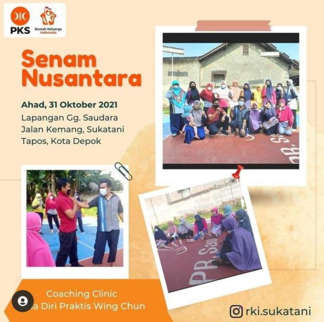 
					RKI Bersama PKS Tapos Gelar Senam Nusantara, Peserta Dapatkan Coaching Clinic Bela Diri Praktis