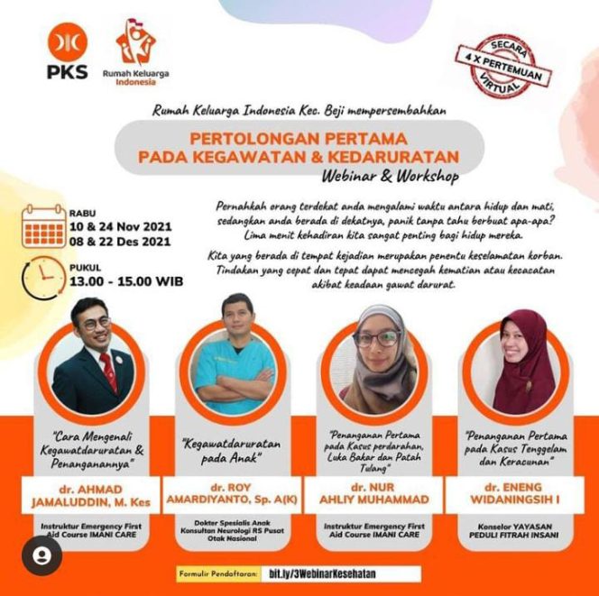 
					RKI Kecamatan Beji Bersama PKS Adakan Webinar “Pertolongan Pertama Pada Kegawatan dan Kedaruratan”