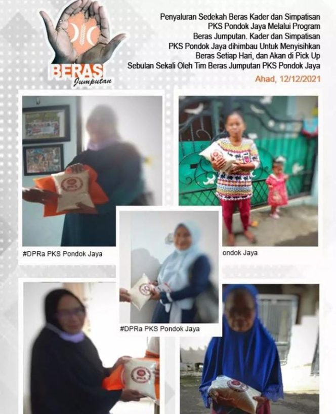 
					Salurkan Beras, PKS Pondok Jaya Adakan Program Beras Jumputan