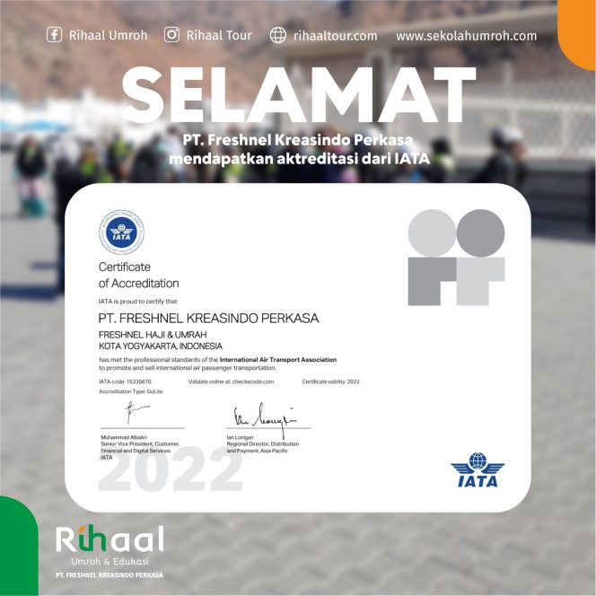 
					Dapat Akreditasi IATA, Satu Langkah Lagi Menjadi Provider VISA