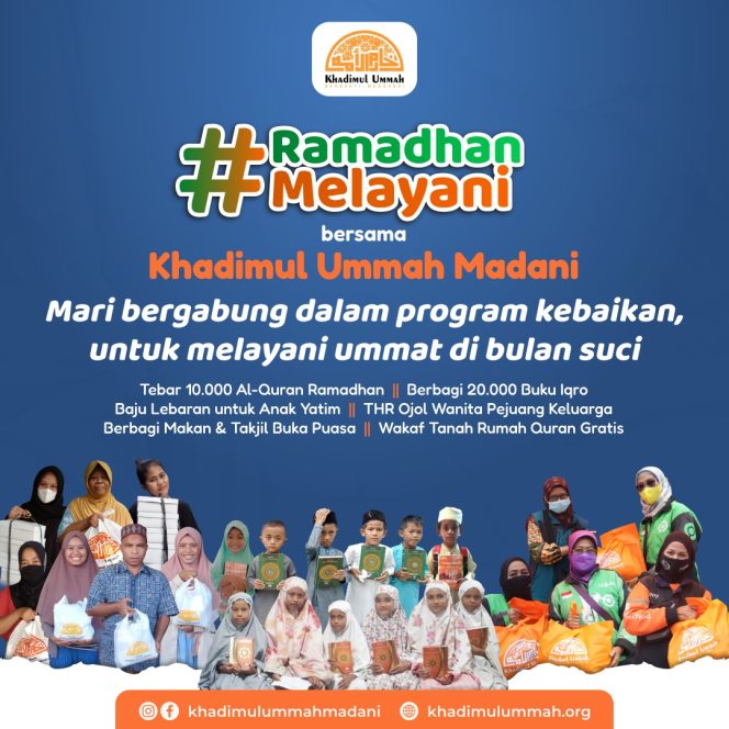 
					Mari Raih Keberkahan di Bulan Suci Dengan Berbagi Hingga ke Pelosok Negeri Bersama Yayasan Khadimulah Ummah Madani