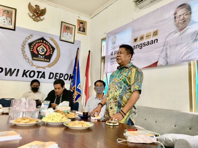 
					Diskusi 4 Pilar Kebangsaan Anggota DPRD Provinsi Jabar Waras Wasisto di PWI Depok