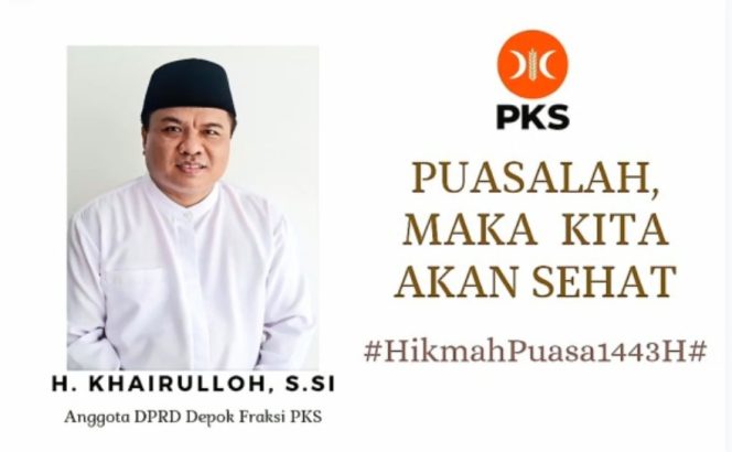 
					Aleg PKS Depok H.Khairulloh Ahyari Ajak Masyarakat Berpuasa Dengan Pola Sehat