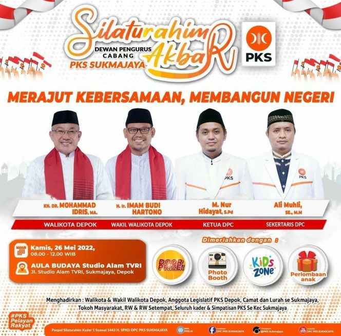 
					DPC PKS Sukmajaya Gelar Silahturahim Akbar “Merajut Kebersamaan, Membangun Negeri”