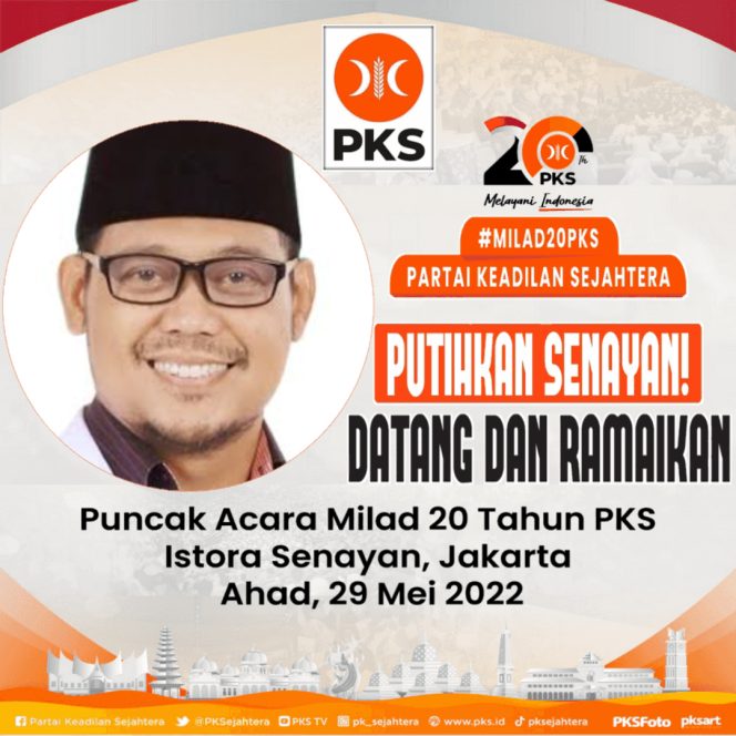 
					Milad PKS Ke-20, Imam Budi Hartono : PKS Tetap Konsisten Melayani Rakyat