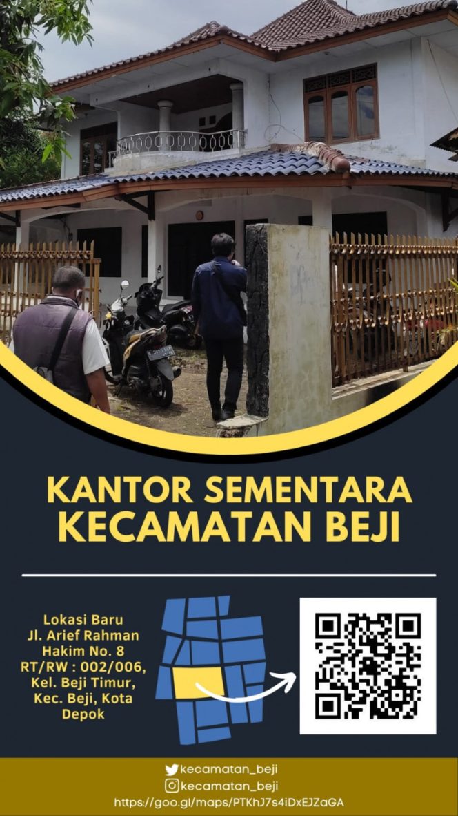 
					Pelayanan di Kantor Kecamatan Beji Pindah Sementara