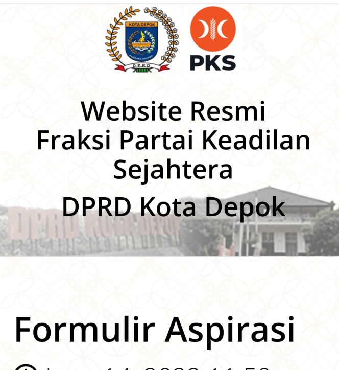 
					Mau Sampaikan Aspirasi Pada Fraksi PKS DPRD Depok Secara Online,  Isi Form dan Tulis Disini :