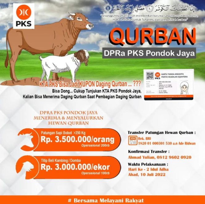 
					DPRa PKS Pondok Jaya Menerima dan Menyalurkan Hewan Qurban