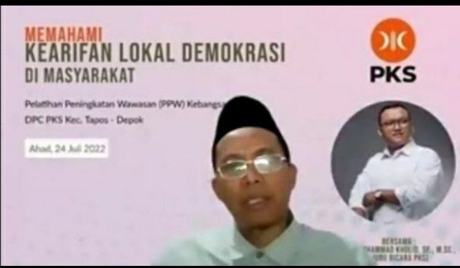 
					<em>Semakin Cinta Tanah Air, DPC PKS Kecamatan Tapos Adakan Webinar Kebangsaan Kearifan Lokal</em>