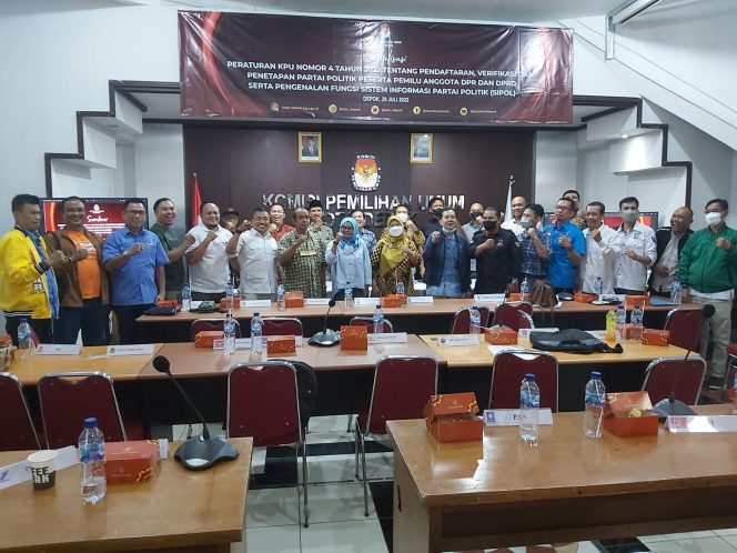 
					KPU Depok Sosialisasikan Terkait Verifikasi dan Penetapan Partai Politik 2024