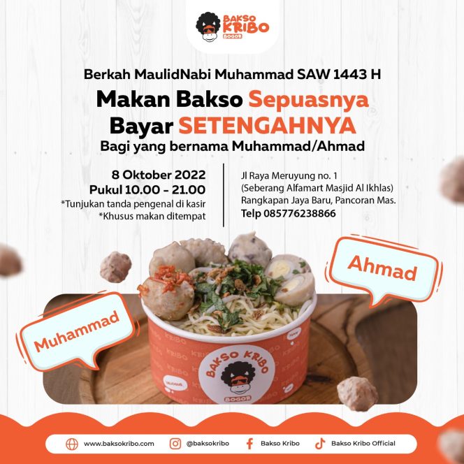 
					Berkah Maulid Nama Muhammad/Ahmad Makan Bakso Sepuasnya Bayar Setengahnya, Sandi Uno Berikan Pantun