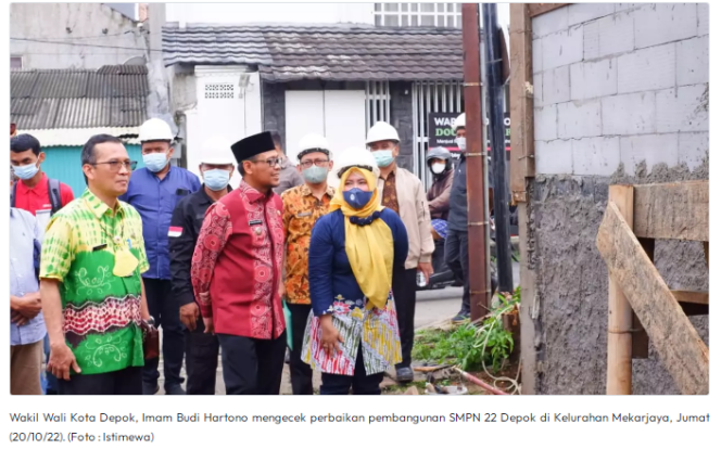 
					Respons Cepat Keluhan Warga, Wakil Wali Kota Depok : Konsep Pembangunan untuk Semua