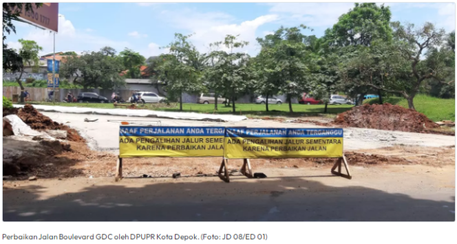 
					DPUPR Rekonstruksi Jalan Boulevard GDC Lanjutan Sepanjang 1,8 Kilometer