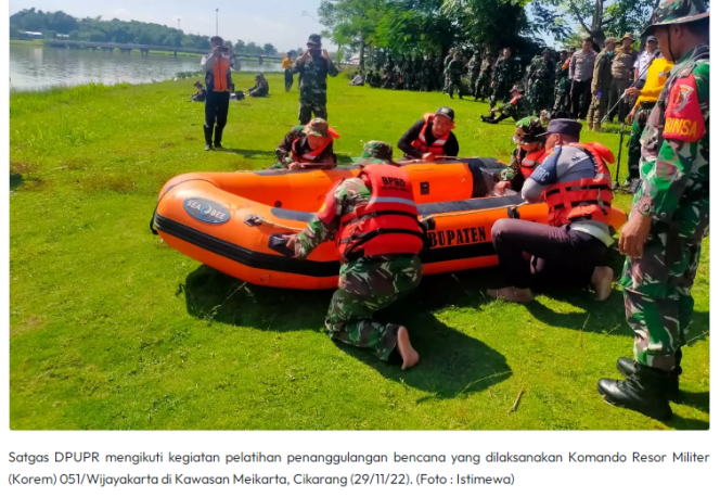 
					Satgas DPUPR Ikuti Pelatihan Penanggulangan Bencana Korem 051/Wijayakarta