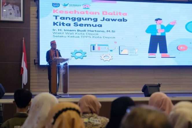 
					Wakil Wali Kota Depok, Imam Budi Hartono saat menghadiri acara webinar kesehatan dalam rangka peringatan Hari Jadi ke -24 Kota Depok tahun 2023, di aula lantai 10, Gedung Baleka II, Kamis (11/05/23). (Foto: Diskominfo).