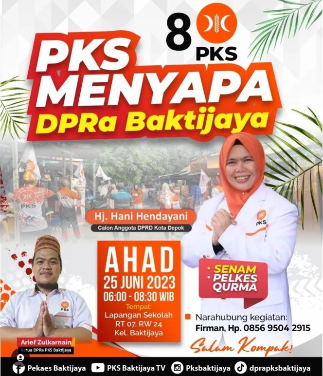 
					Gelar PKS Menyapa, DPRa PKS Baktijaya Ajak Warga RT 07 RW 24 Senam dan Periksa Kesehatan