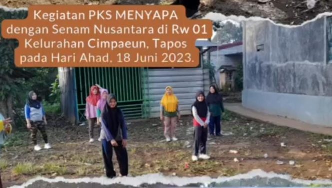 
					RKI Cimpaeun Gelar PKS Menyapa Dengan Senam Nusantara di RW 01 Kelurahan Cimpaeun