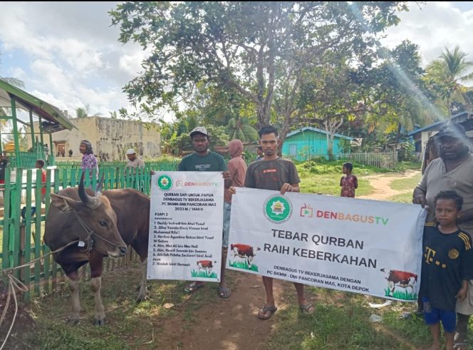 
					DENBAGUS TV dan BKMM DMI Kecamatan Pancoranmas, Kota Depok salurkan hewan Qurban 7 Ekor Sapi Ke Papua
