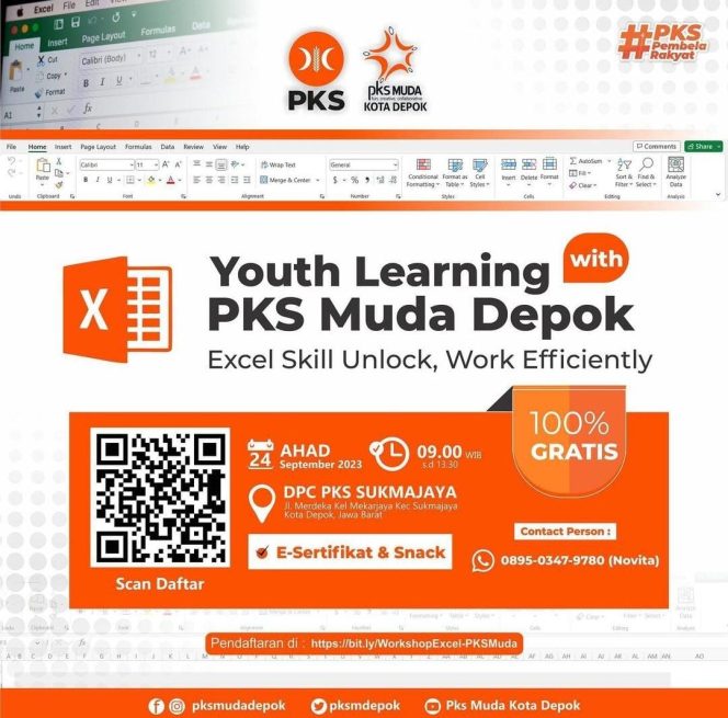 
					Gratis! Youth Learning With PKS Muda Depok : Excel Skill Unlock