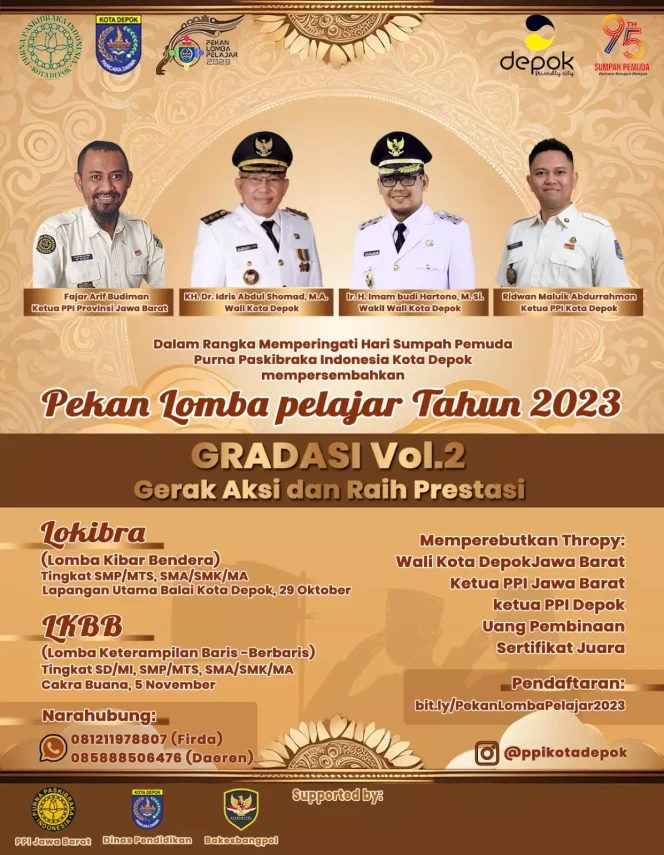 
					Flyer Pekan Lomba Pelajar Tahun 2023. (Gambar : PPI Kota Depok)