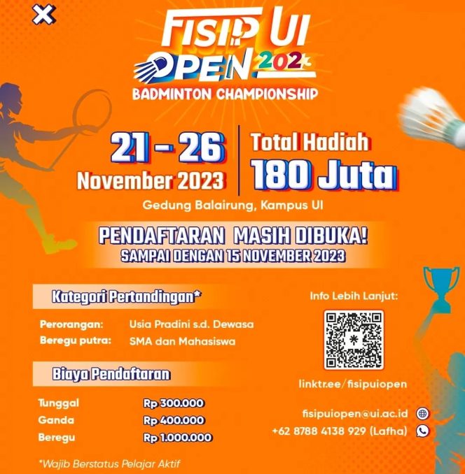 
					FISIP IU Open 2023: Menyongsong Prestasi di Dunia Bulutangkis