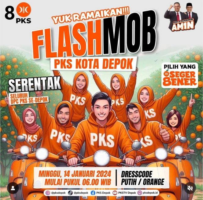 
					PKS Depok Gelar Flashmob Serentak di