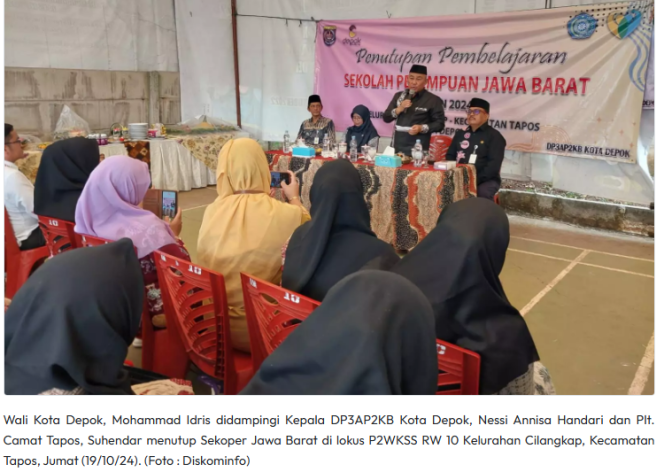 
					ali Kota Depok Tutup Sekolah Perempuan Jabar di Cilangkap