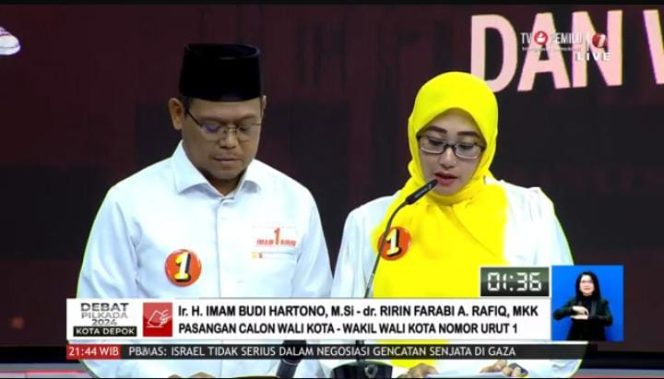 
					Debat Perdana Pilkada Depok: Kolaborasi Jadi Fokus, Paslon Imam-Ririn Sambut Positif