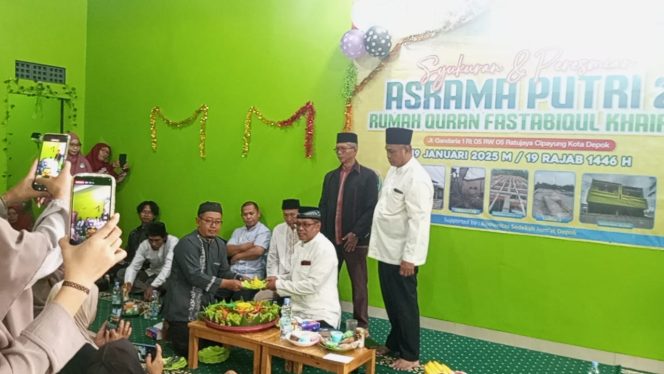 
					Berlangsung Meriah, dihadiri 300 Jamaah, Asrama Ke-2 Rumah Quran Fastabiqul Khairat di Ratujaya Depok  Diresmikan