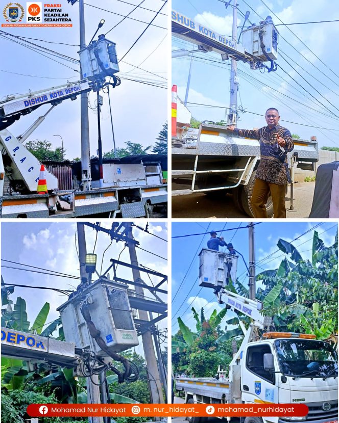 
					Bang Dayat Tindaklanjuti Laporan Warga, Dishub Depok Respon Cepat Perbaiki Lampu PJU di Jalan Pendamping Tol Cisalak