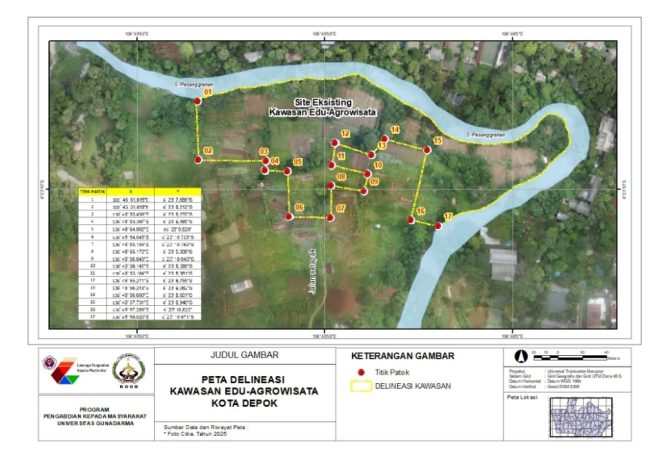 
					Kegiatan PKM antara Universitas Gunadarma dan KOOD Berbudaya untuk Identifikasi dan Pemetaan Lokasi Kawasan Edu Argowisata di Kota Depok