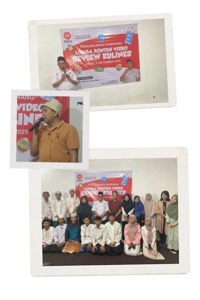 
					Bantu Promosikan Kuliner di Depok, Humas DPC PKS Pancoran Mas Umumkan Pemenang Lomba Konten Video Review Kuliner