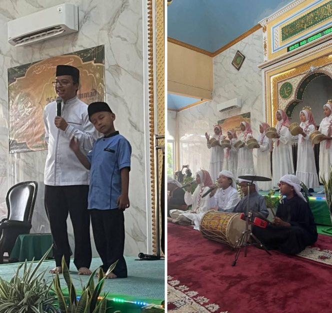 
					Ubaidilah Beri “Hadiah” kepada Anak yang Rajin Sholat Subuh di Acara Maulid Nabi di Masjid Miftahul Jannah Meruyung