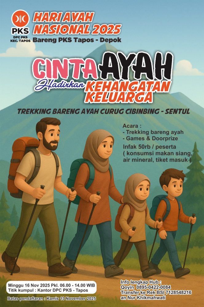 
					PKS Tapos Gelar Trekking Bareng Ayah Peringati Hari Ayah Nasional 2025