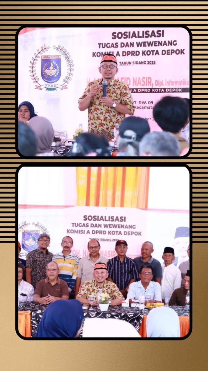
					Hafid Nasir Gelar Giat Soskom di RW 009 Depok Jaya untuk Sosialisasikan Tugas dan Wewenang Komisi A DPRD Depok