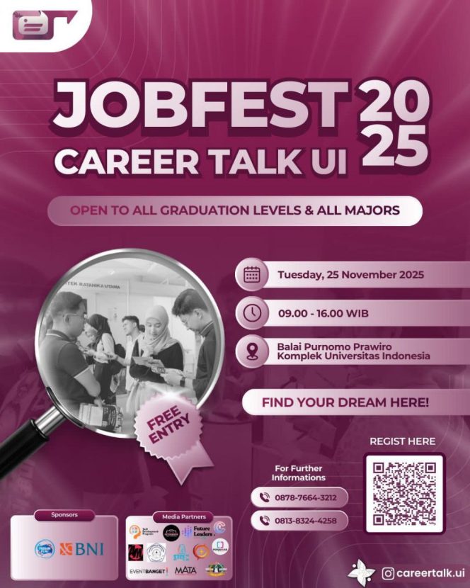 
					JobFest 2025 Career Talk UI: Buka Peluang Karier untuk Semua Lulusan dan Semua Jurusan