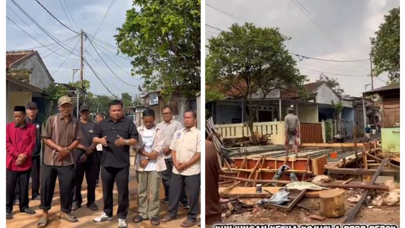Kunjungan Ketua Komisi A DPRD Kota Depok ke Jembatan RW 003 Kelurahan Bojongsari Depok