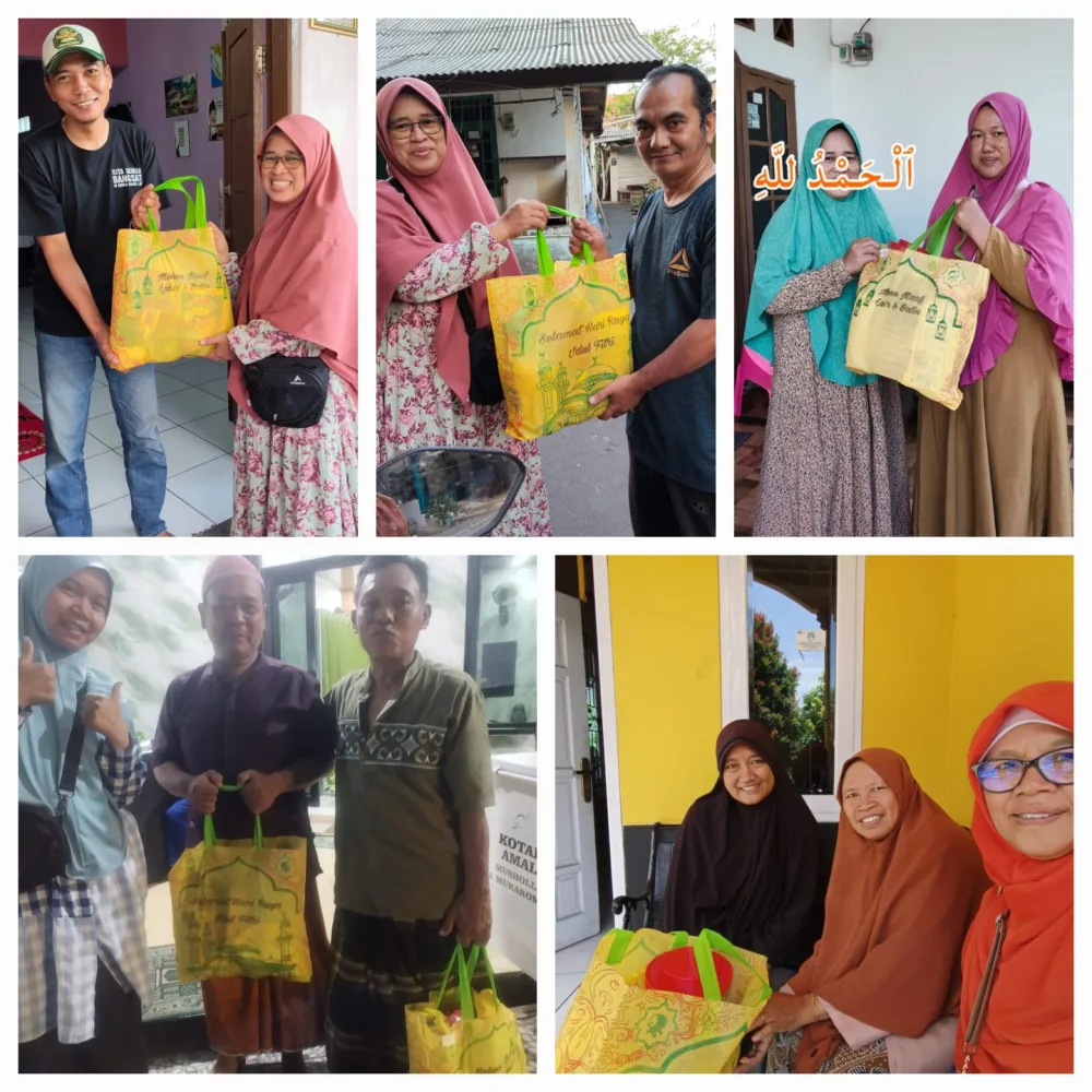 DPRa PKS Jatijajar Berbagi Bingkisan Bantuan Lebaran Secara Door to Door