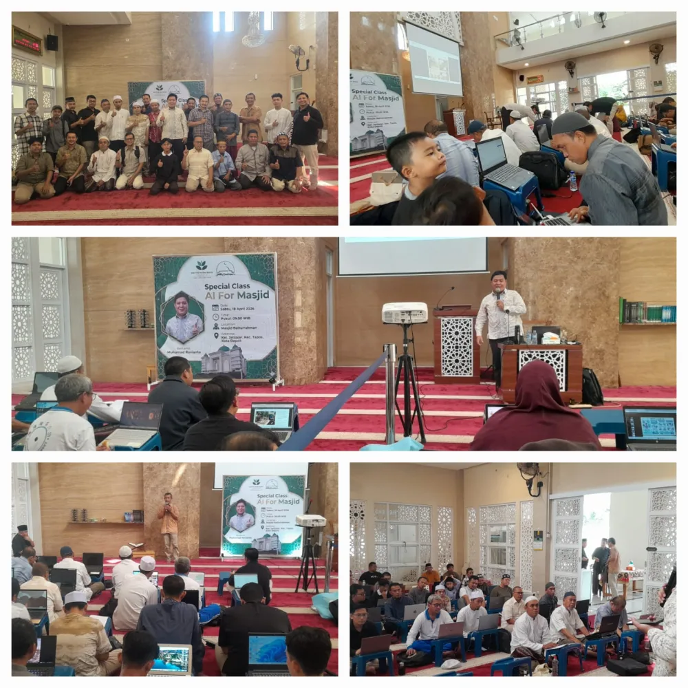 Masjid Baiturrahman Jatijajar Gelar Pelatihan AI, Jamaah Antusias Sambut Era Digital