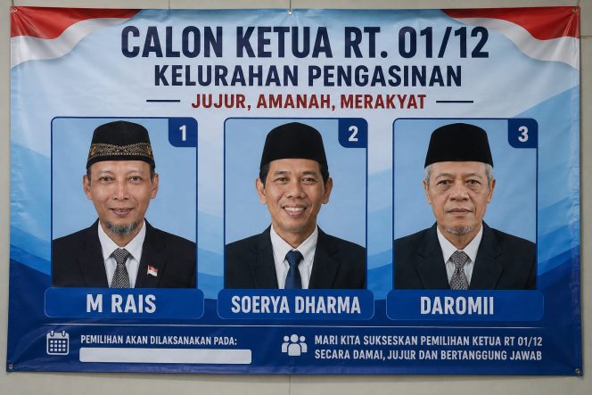 
					Menuju Suksesi Kepemimpinan, Tiga Calon Ketua RT 01/12 Bumi Sawangan Indah 2 Paparkan Program Unggulan