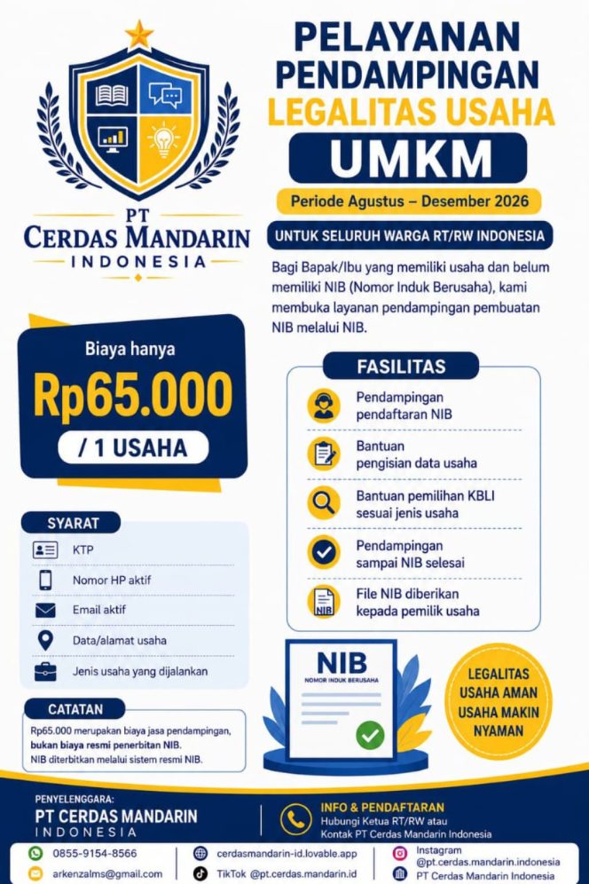 
					Pendampingan Legalitas Usaha UMKM, Langkah Mudah Menuju Usaha yang Lebih Aman dan Nyaman
