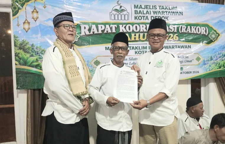 Adie Rakasiwi Kembali Pimpin MT Balai Wartawan Kota Depok Periode 2026–2031