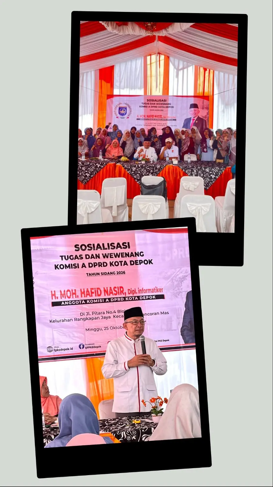 Bang Hafid Gelar Sosialisasi Tugas Komisi A DPRD Depok di Rangkapan Jaya