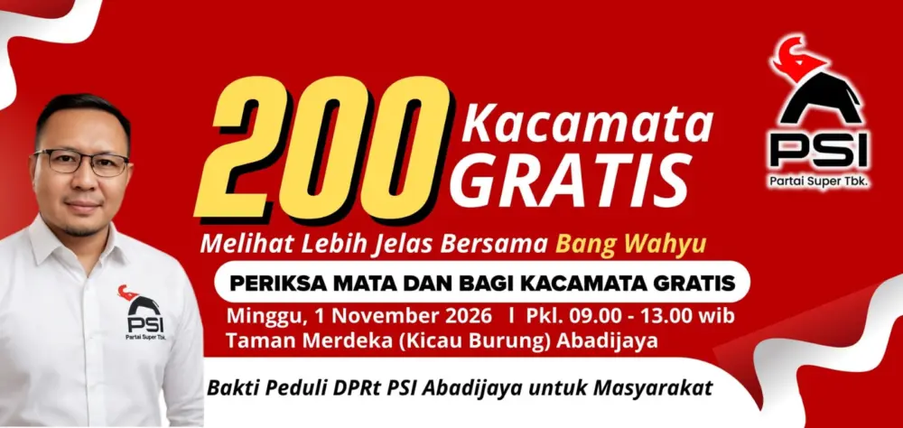 Ketua DPRt PSI Abadijaya Siap Bagikan 200 Kacamata Gratis Untuk Warga Abadijaya Depok