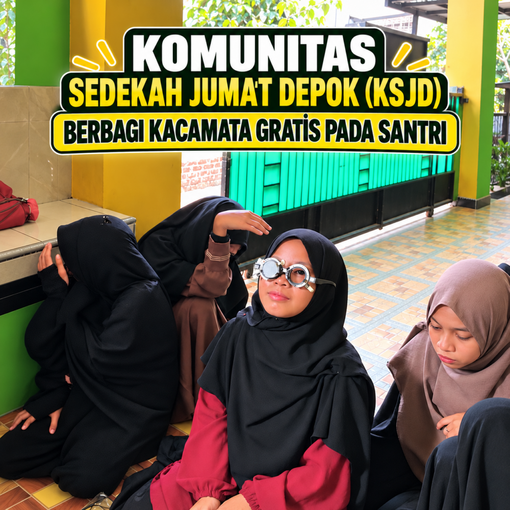 Peringati Hari Santri Nasional, KSJD Bagikan 50 Kacamata Gratis untuk Santri Rumah Qur’an Fastabiqul Khairat